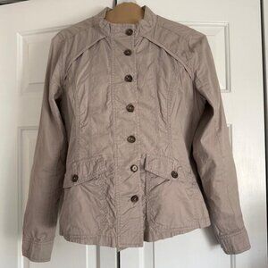 Maurices Tan Utility Jacket with Button Front | L